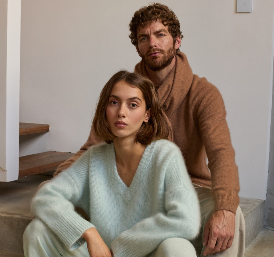 100 % cachemire brossé